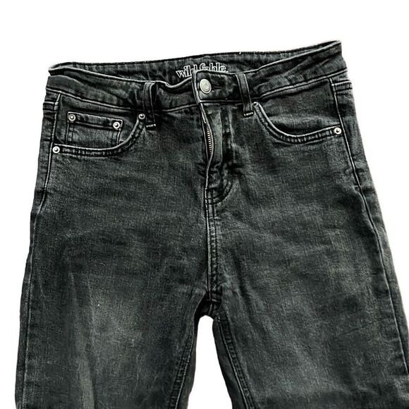 Wild fable black denim raw hem skinny ankle jeans - Picture 5 of 6